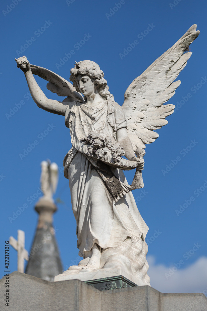 Statue of Angel at cemetery