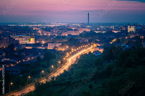 Panorama of Oradea at evening photo
