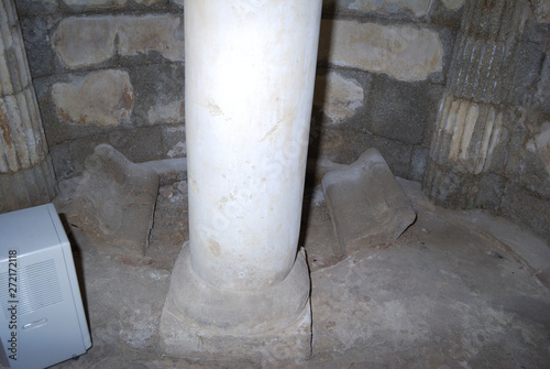 Kazanlak, Bulgaria - May 29, 2018 : Thracian tomb Shushmanets. The temple in the Shushmanets mound was discovered on 28 August 1996 . It's in the Valley of the Thracian Rulers around Kazanlak (UNESCO  photo