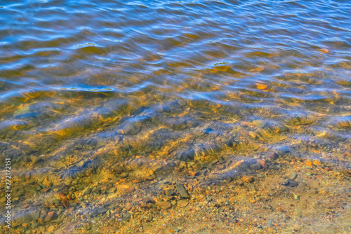 River water surface texture on a sunny day.