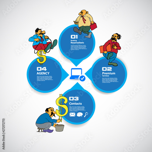 Business infographic elements data visualization vector design