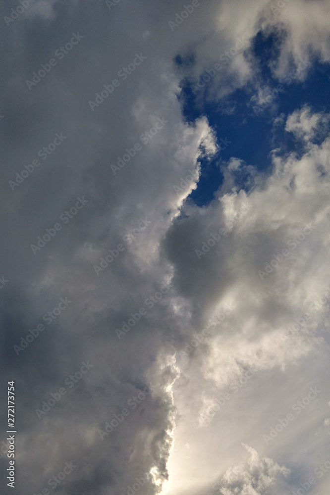 Dark clouds on Caribbean sky