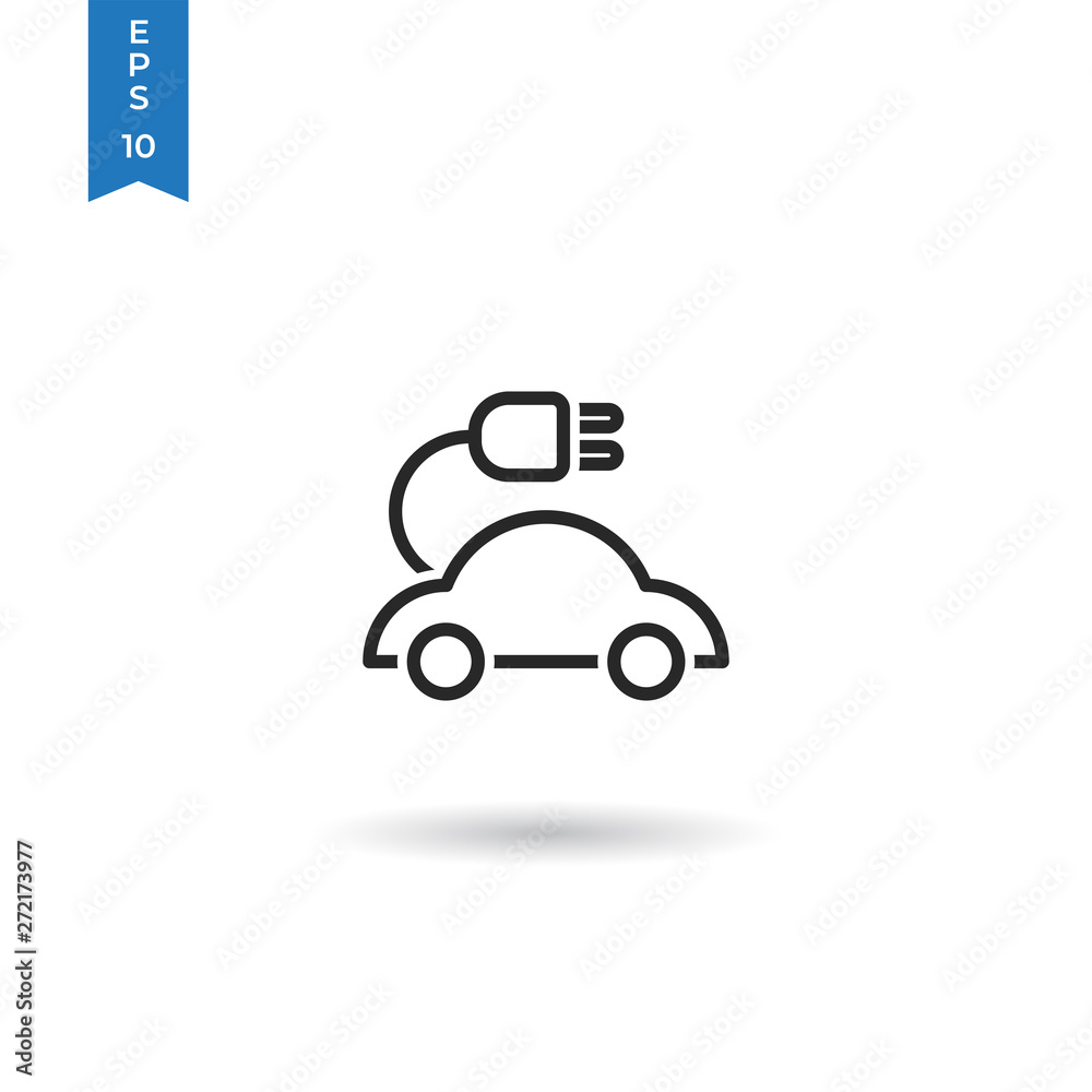 Electric car vector icon