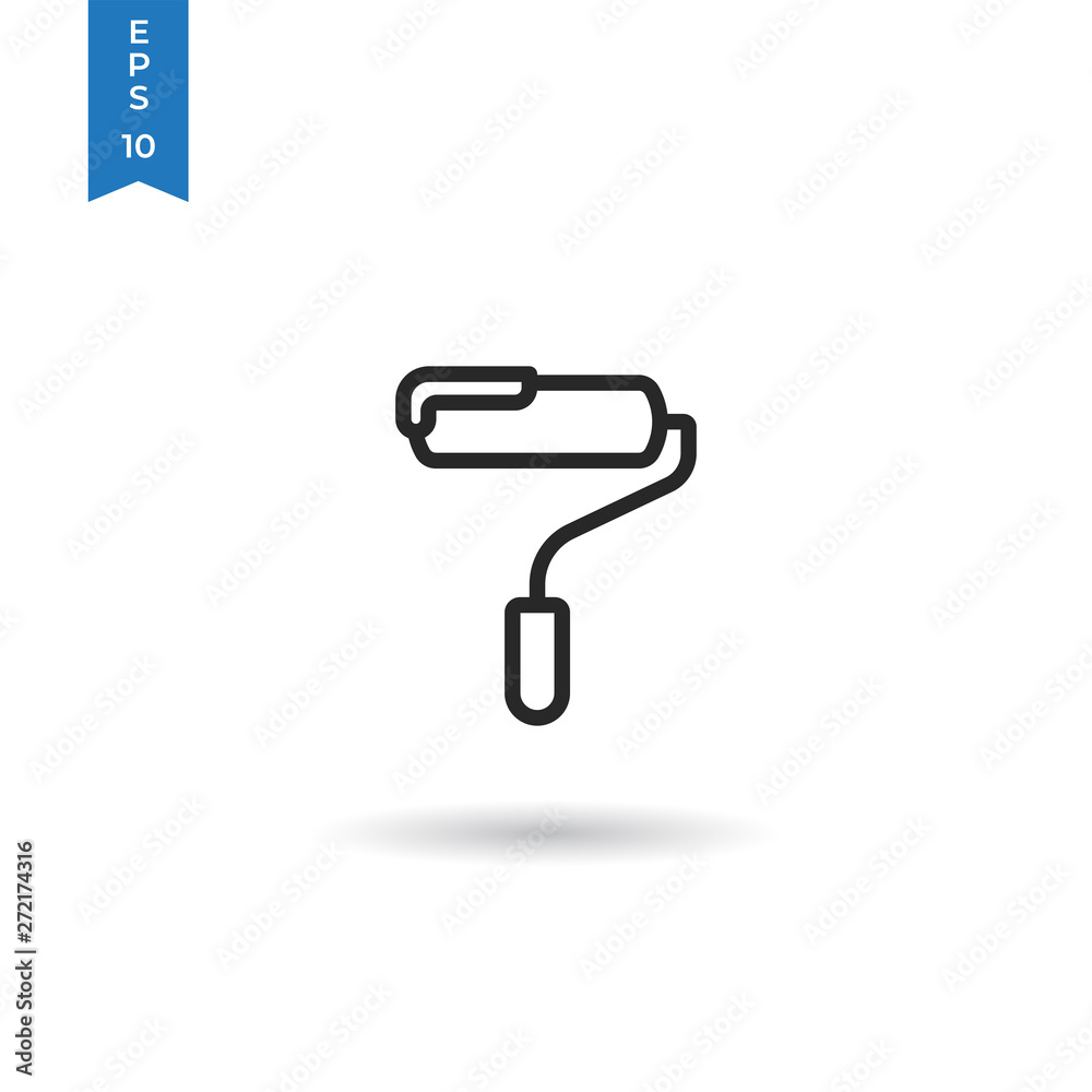 Paint roller vector icon
