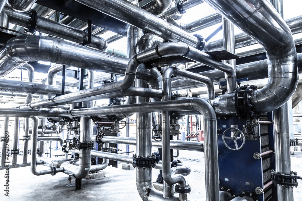 industrial steam pipe with valves and stainless steel actuators industrial steam pipe with valves and stainless steel actuators