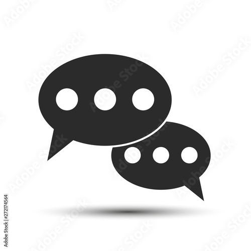 Chat icon, communication sign - stock vector