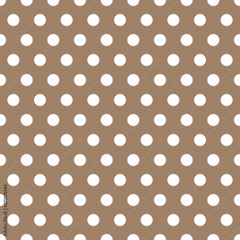 beige Seamless Background with Polka Dot pattern. Polka dot fabric. Retro pattern. Casual stylish white polka dot texture on beige background. beige Seamless Background with Polka Dot pattern. Polka dot fabric. Retro pattern. Casual stylish white polka dot texture on beige background.