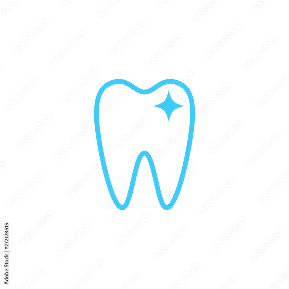 Modern Unique Tooth Dental Health Icon Logo with Blue Color for Pediatric Dentistry Family Dentist and High End Look Modern Unique Tooth Dental Health Icon Logo with Blue Color for Pediatric Dentistry Family Dentist and High End Look