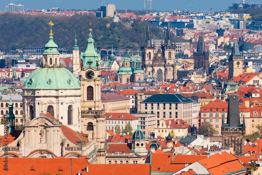 Epic view of whole Prague Czech Republic 