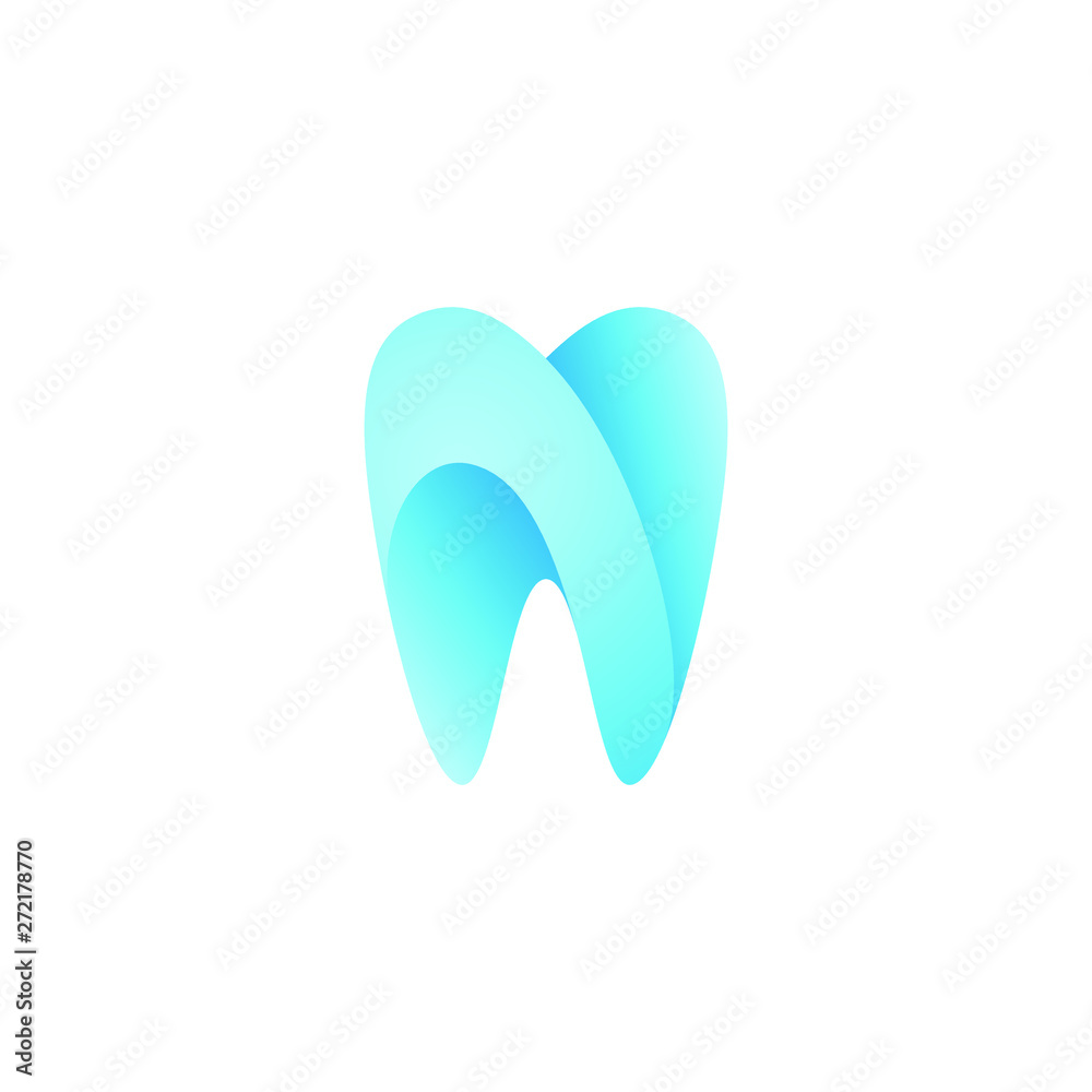 Modern Unique Tooth Dental Health Icon Logo with Blue Color for Pediatric Dentistry Family Dentist and High End Look Modern Unique Tooth Dental Health Icon Logo with Blue Color for Pediatric Dentistry Family Dentist and High End Look