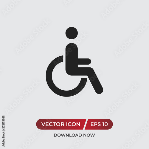 Disabled vector icon in modern design style for web site and mobile app