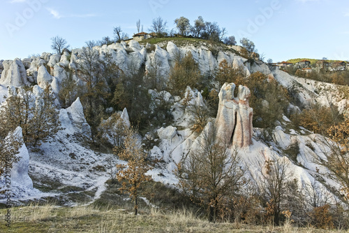 Panorama of Rock Formation The Stone Wedding near town of Kardzhali, Bulgaria
