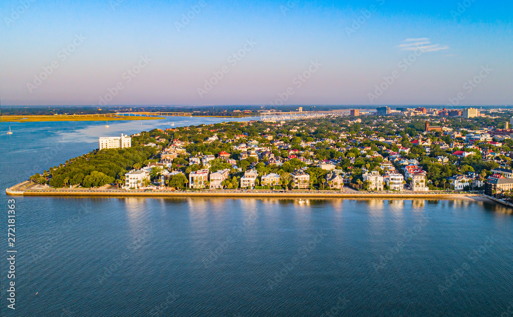 Charleston Battery Aerial in Charleston, South Carolina, USA