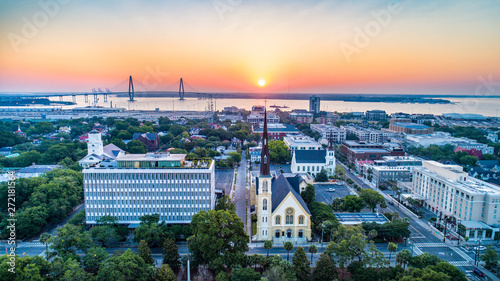 Charleston, South Carolina, USA Aerial from Marion Square