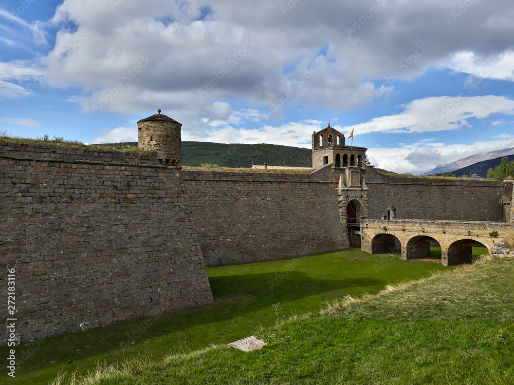 Fototapeta premium Ciudadela of Jaca, a military fortification in North Spain