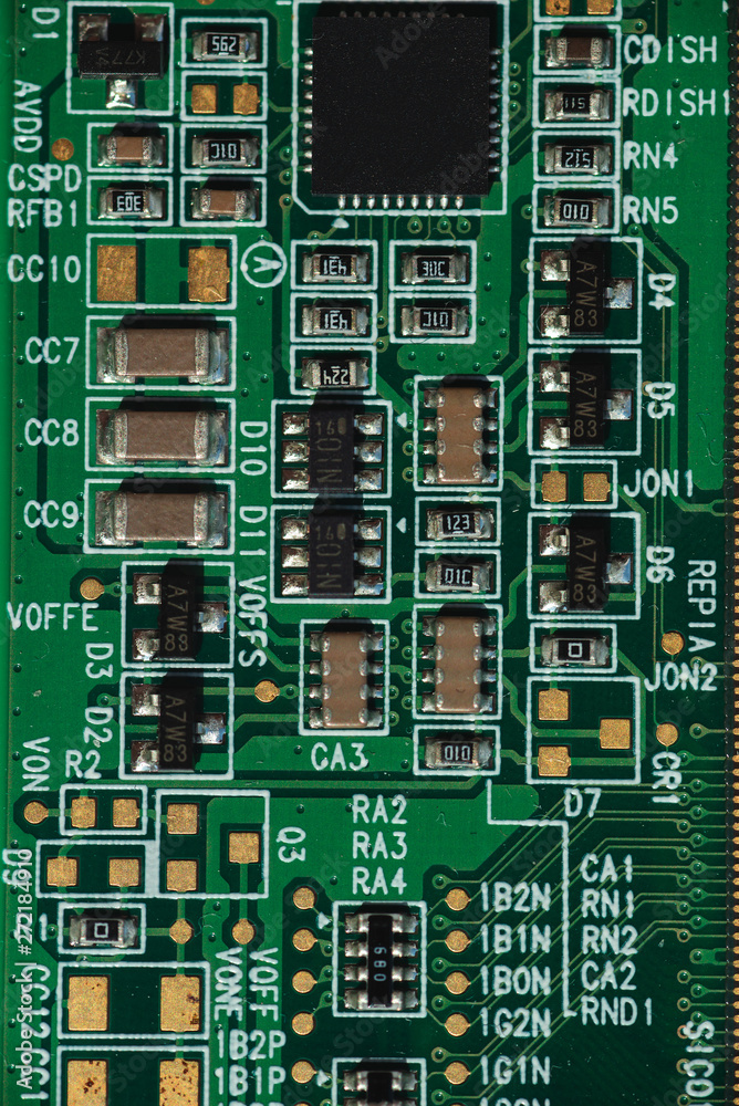 Macro photo of laptop chip with space for writing Macro photo of laptop chip with space for writing