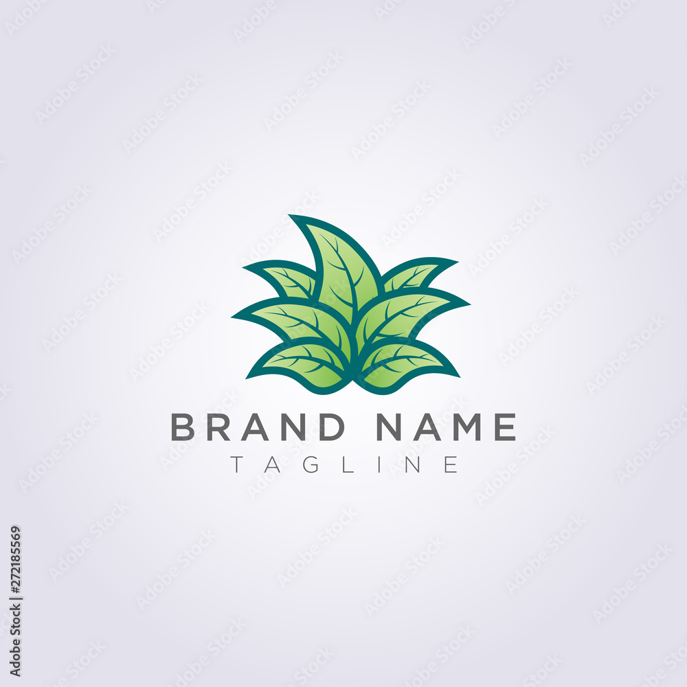 Creative leaf plant logo design for your business or brand