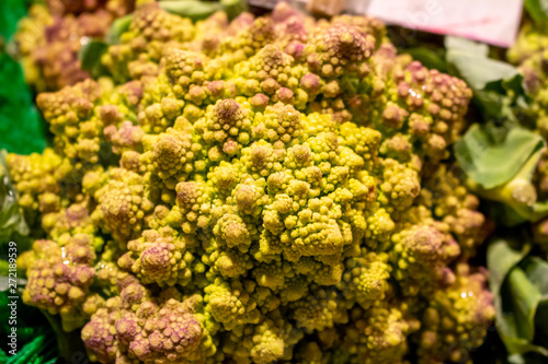 A closeup view of romanesco broccoil