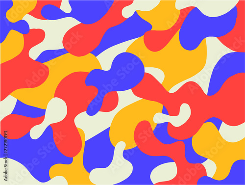 patern seamless vector composition of color shapes and contours for background and fabric print - Vector