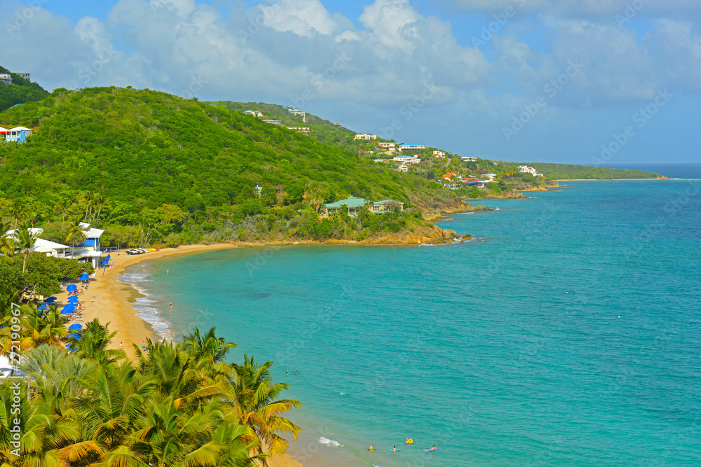 Morningstar Bay on Saint Thomas Island, US Virgin Islands, USA. Morningstar Bay on Saint Thomas Island, US Virgin Islands, USA.