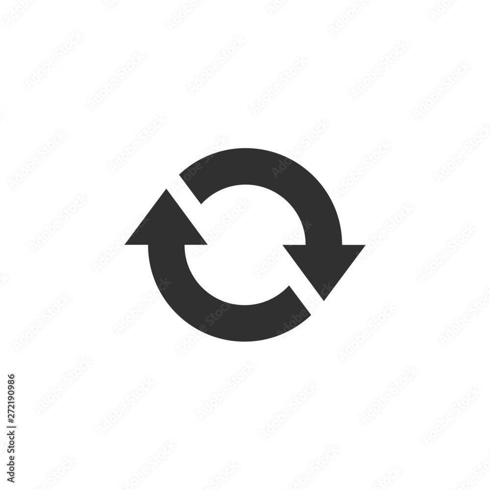 Vecteur Stock Rotation icon vector. Repeat or reload symbol icon  illustration. . Rotate arrow logo design inspiration | Adobe Stock