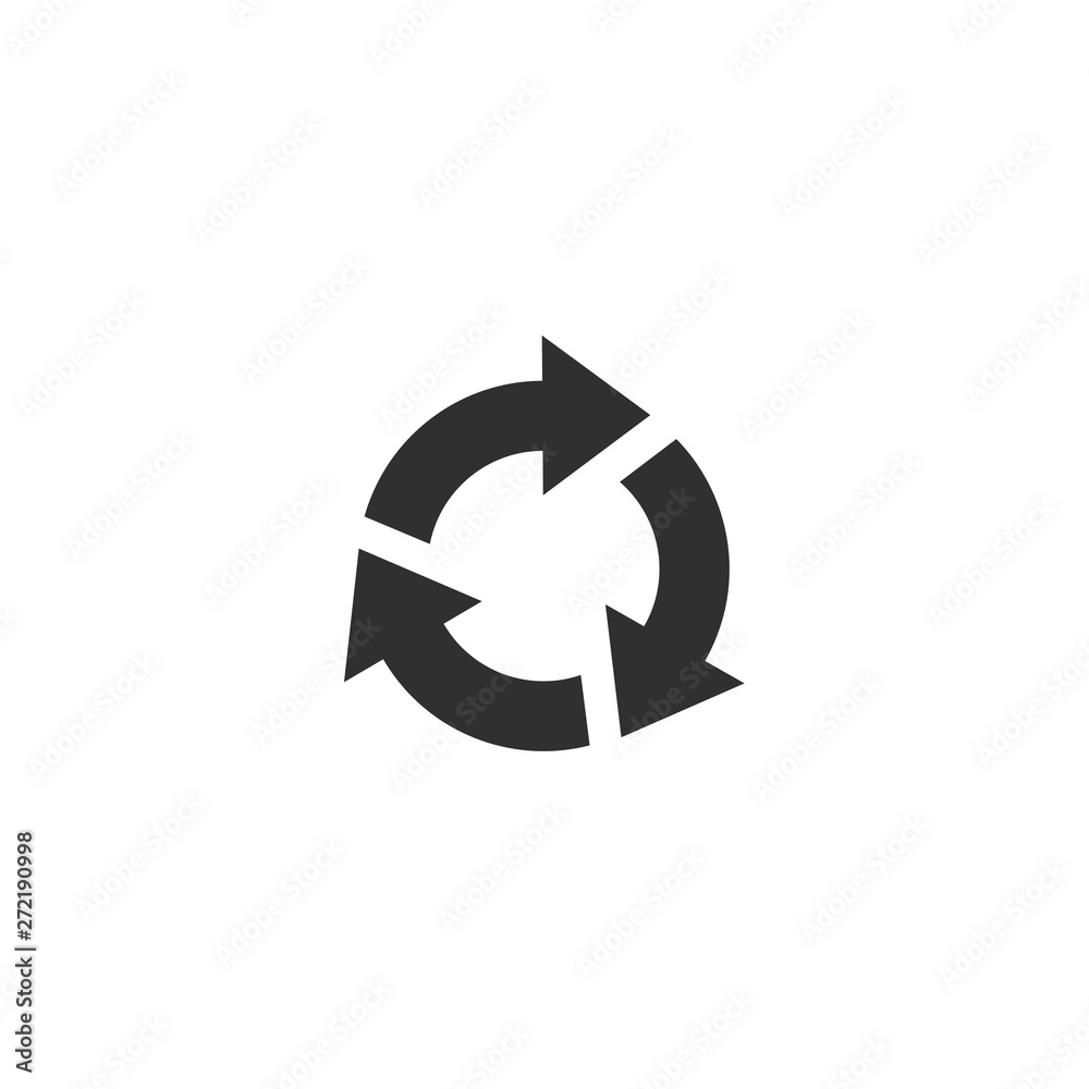 Rotation icon vector. Repeat or reload symbol icon illustration