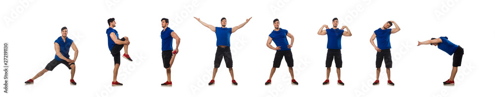 Muscular man isolated on the white Muscular man isolated on the white
