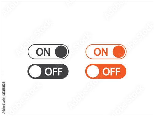 On off vector icon, switch symbol. Modern icon isolated on white background.