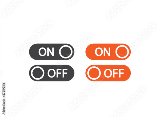 On off vector icon, switch symbol. Modern icon isolated on white background.