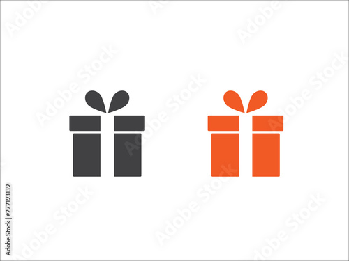 Gift box icon vector isolated on a white background
