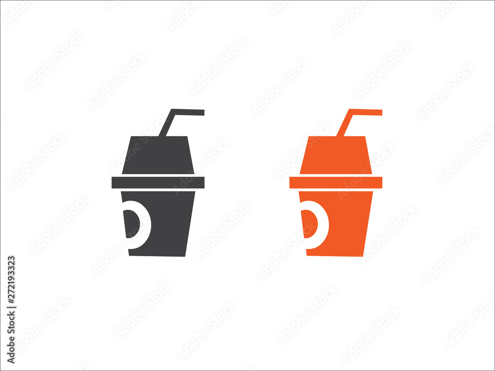 Fast Food icon vector, Plastic glass icon isolated on background. Fast Food icon vector, Plastic glass icon isolated on background.