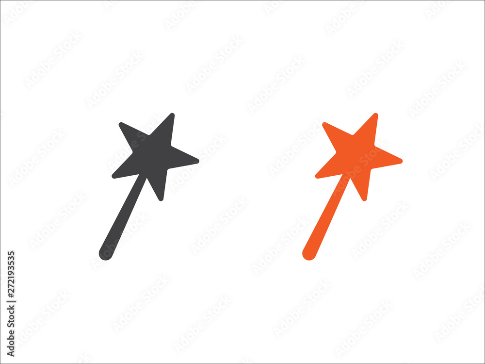 Magic Wand Icon Vector isolated on white background Magic Wand Icon Vector isolated on white background