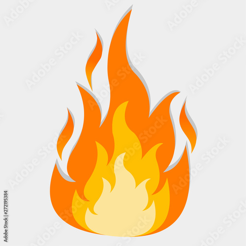 fire flame symbol isolated vector illustration