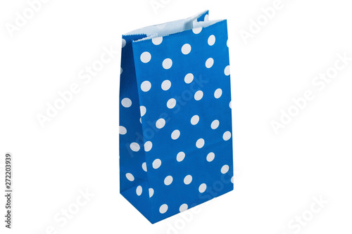 One dark blue box with white big dots