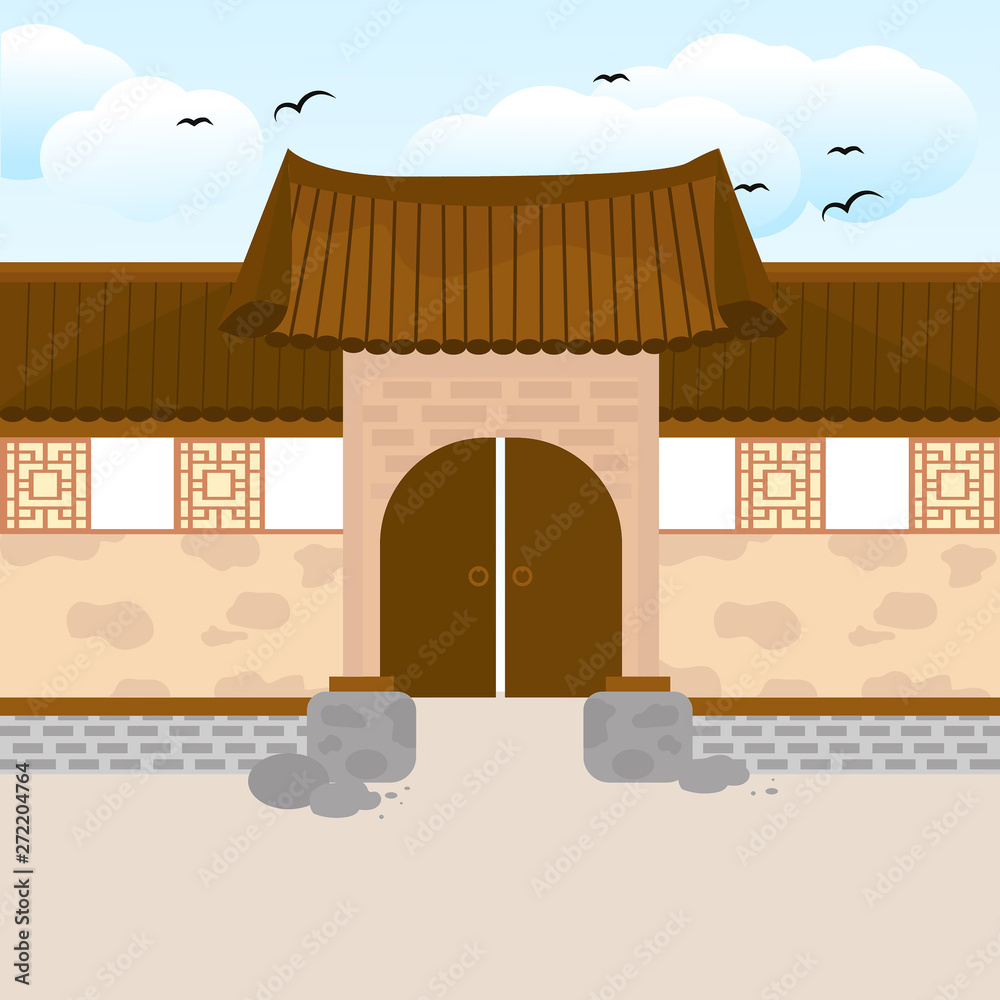 Obraz premium old traditional korean building