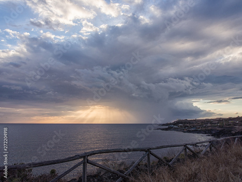 Sea and sunset in Pantelleria, Sicily, Italy