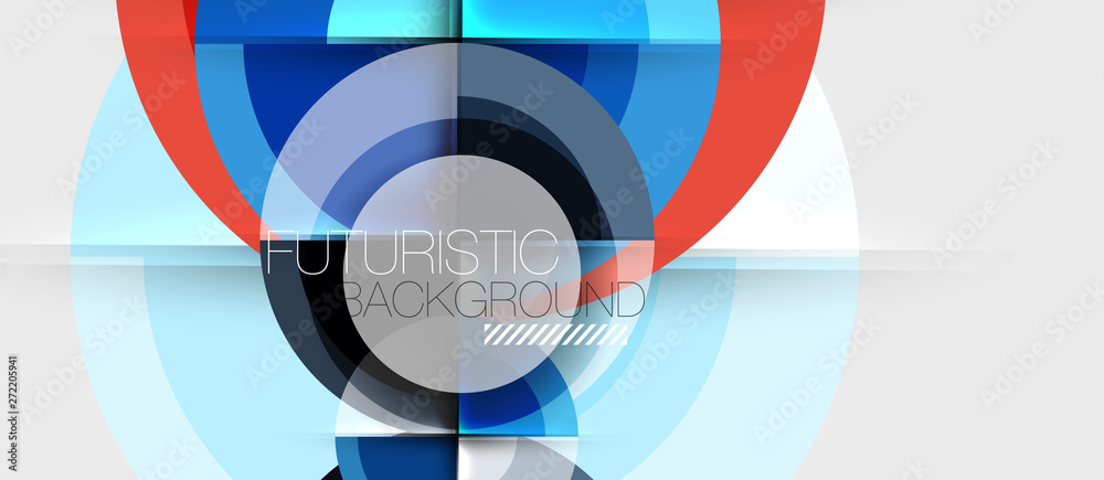 Fototapeta premium Geometric design abstract background - circles