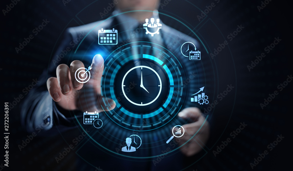 Time management project planning business internet technology concept. Time management project planning business internet technology concept.