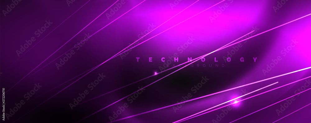 Shiny color neon light with lines, abstract wallpaper, shiny motion, magic space light. Techno abstract background Shiny color neon light with lines, abstract wallpaper, shiny motion, magic space light. Techno abstract background