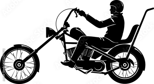 Foto Easy Rider Motorcycle Silhouette, Side View