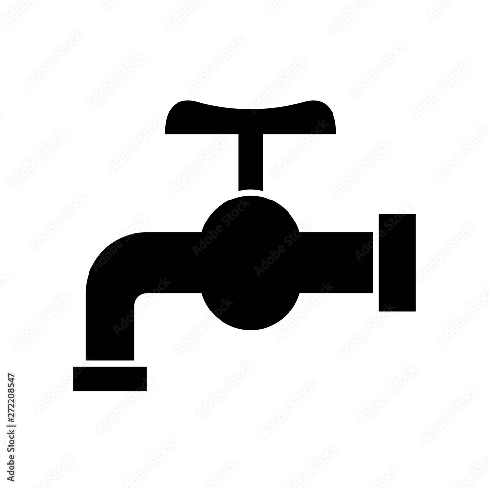 Tap water vector illustration, Hygiene solid style icon Tap water vector illustration, Hygiene solid style icon