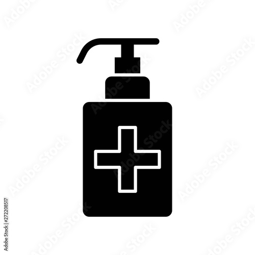 Hand sanitizer vector illustration, Hygiene solid style icon