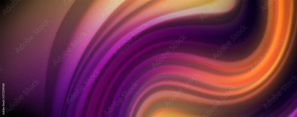 Obraz premium Flowing liquid colors - modern colorful flow poster. Wave liquid shapes. Art design for your design project