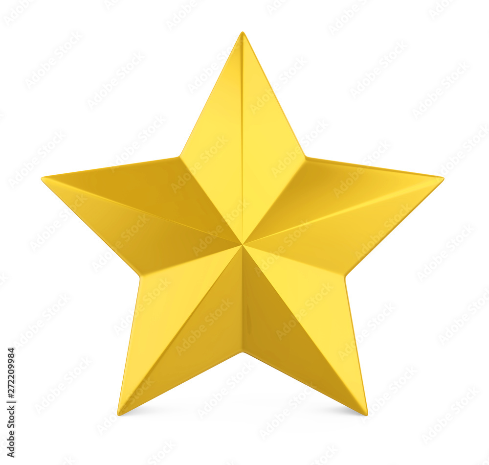Fototapeta premium Golden Star Isolated