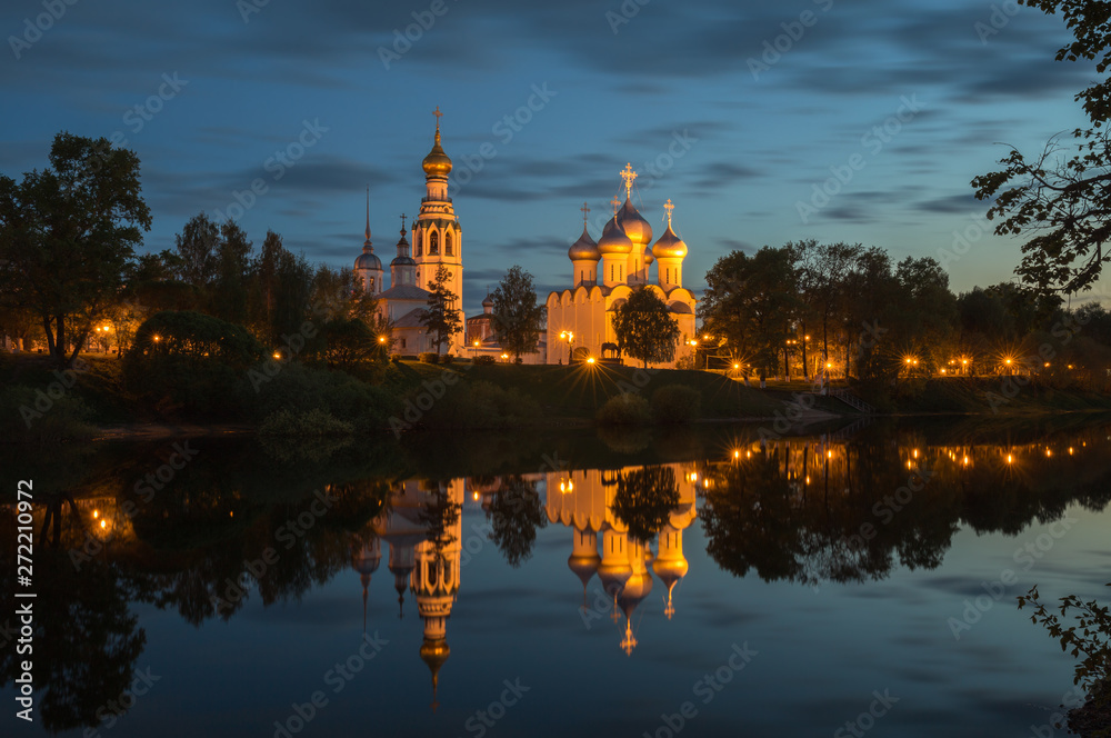 Vologda, night cityscape