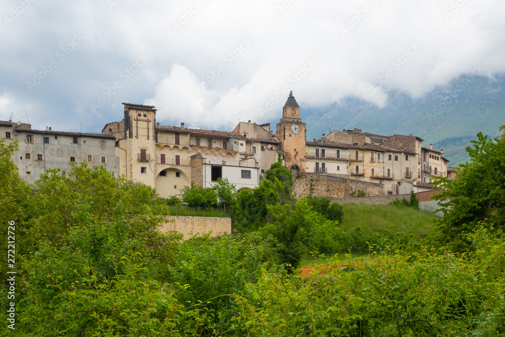 Assergi (Abruzzo, Italy) - A small charming medieval village surrounded by stone walls, in the municipality of L'Aquila, under the Gran Sasso mountain, now abandoned after the earthquake