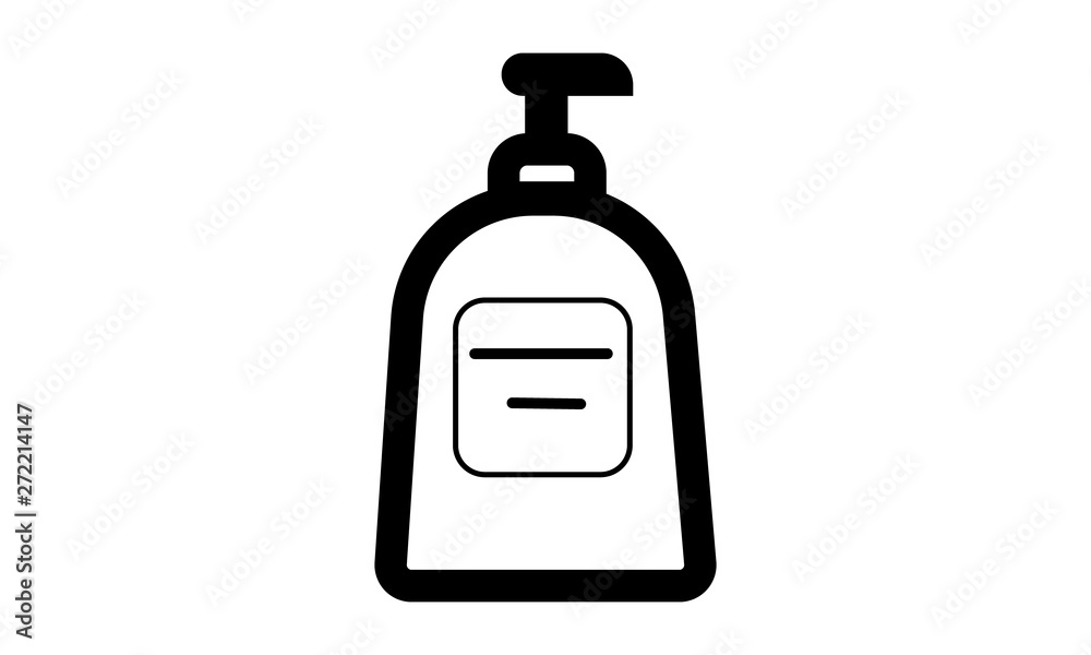 Liquid soap dispenser icon for hygiene and personal care