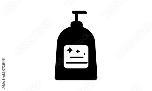 Liquid soap dispenser icon for hygiene and personal care