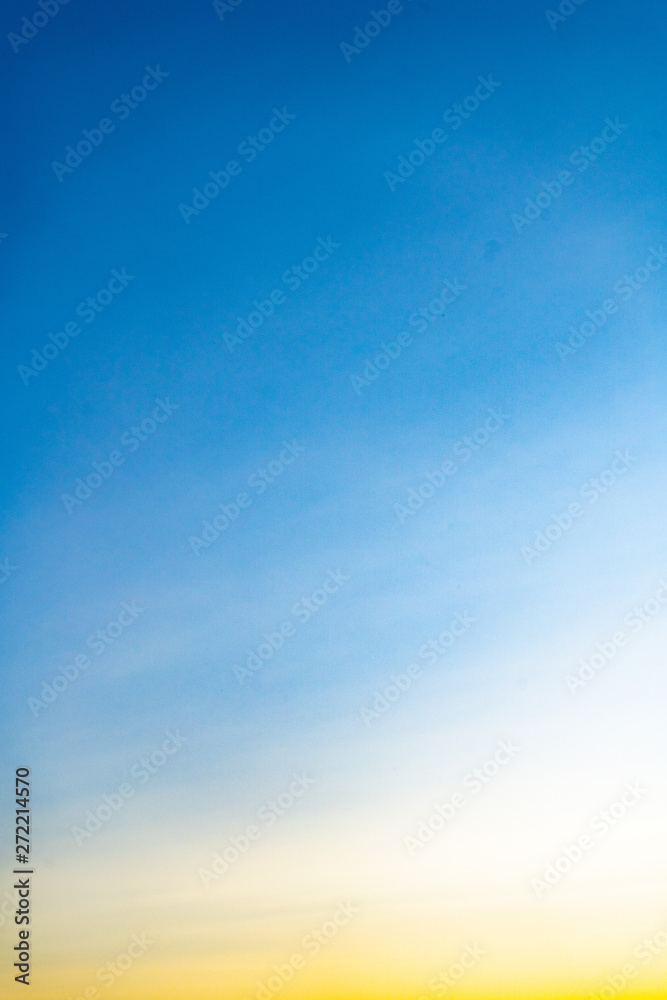 Colorful clear sky without cloud at twilight time before sunrise, clear morning sky before sunrise. Clear sky with no clouds