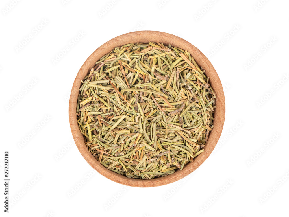 Dry rosemary in bowl Dry rosemary in bowl